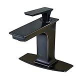 votamutaシングルレバーオイルはブロンズBasin容器シンク洗面1ハンドル1穴洗面所ブラックカラーミキサータップデッキプレート ブラック VO072231-1