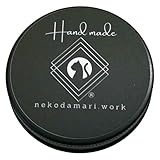 日本製 ねこだまり工房 クリア蜜蝋ワックス 30ml 黒缶 ギター指板用潤滑油 楽器用 保湿・保護ワックス クリアホホバオイル