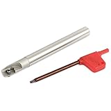 uxcell　エンドミル　フライスカッターツール　T8レンチ　高速度鋼　ストレートシャンク　BAP 300R C10-10-100-1T