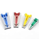 バイアステープメーカー テープメーカー 偏見テープメーカー 简単ハンドメイドリ 偏見テープ 袖の始めと終わり、衿ぐりのパイピング、オリジナルづくりに 4サイズセット（6mm 12mm 18mm 25mm）