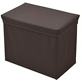 山善(YAMAZEN) おもちゃ箱 収納ボックス スツール 高さ39 ダークブラウン MSS-WHP(DBR)