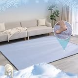 フリーリー カーペット 夏用 ひんやり ラグ ラグマット 極厚 200×250cm ウレタン【20mm 厚手】 ひんやりマット 夏 ラグ冷感 Lサイズ ライトブルー