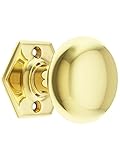 Hexagonalロゼットドアセットwith Wrought真鍮ノブ B-8746-8876-PB