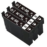 エプソン用 IC50 ICBK50互換インクカートリッジ 増量版 3本セット 最新ICチップ付き 残量表示可能 対応機種:EP-301 EP-302 EP-4004 EP-702A EP-703A EP-704A EP-705A EP-774A EP-801A EP-802A EP-803A EP-803AW EP-804A EP-804AR EP-804ARU など