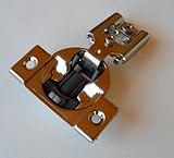 コンボ: 4個( 2ペア)ソフト閉じるBlum Blumotionスクリューon :油圧コンパクトヒンジBlumotion 105deg 1 / 2 "オーバーレイwith Screws