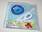 Sesame Street Hooded Blanket With Brush & Comb Set - Blue(COOKIE MONSTER) by Sesame Beginnings [並行輸入