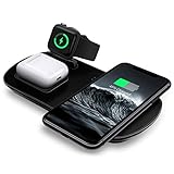 QI公式認証 2020年最新 3in1 ワイヤレス充電器 無線チャージャー スマホ 急速充電 AirPodsPro充電器 Apple Wat