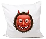 クッションカバー40 x 40 " Japanese ogre " pillowcase- 40 x 40 cm- pillow- smiley-クリスマスギフト