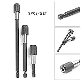 Mallofusa 3Pcs 1/4 六角 シャンク ホルダー ドリル ビット 磁気 スクリュードライバー エクステンション クイック リリース