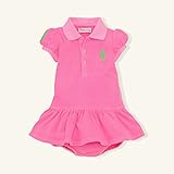 ポロラルフローレン ビッグポニー 半袖ワンピース ピンク (女の子3～12か月用) 12M [並行輸入品]