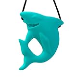 Stimtastic Chewable Silicone Shark Pendant Nontoxic BPA and Phthalate Free, Turquoise by Stimtastic
