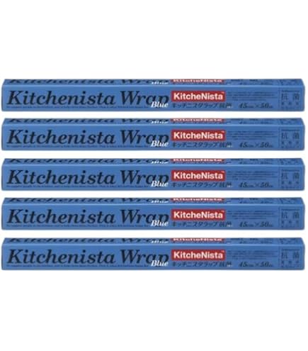 Amazon.co.jp: キッチニスタラップ抗菌ブルー 45cm×50m 30本入