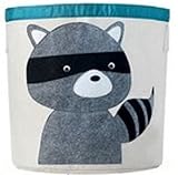 【MM-34】 アニマル 動物 おもちゃ ラウンド 収納 ボックス 赤ちゃんの おむつ ガーゼ タオル なども可愛く 収納 (タヌキさん)