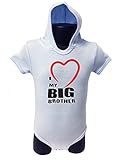 Allure & Grace I Love My Big Brother Hoodie Onesie面白いノベルティ一体型幼児ベビーボディスーツ