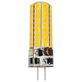 Reelco 4-Pack G4 5W Bi-pin Base LED Light Bulb Silica Gel Crystal, AC DC 12V Warm white 2700k-3000K 