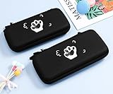 Switch 収納 ケース ショルダーストラップ 有機el 対応 ニンテンドー スイッチ ポーチ 保護ケース 斜めがけ 軽量 猫 かわいい オシャレ 収納ケース 有機elモデル 有機 el カバー switchケース 猫ちゃん 大人可愛い (ブラック)