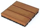 ウリン・ウッドデッキ匠・樹脂ジョイント付・30cm×30cm×厚み4.5cm：6枚セット （ウッドパネル）国産・日本製