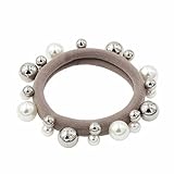 パールヘアリングラバーバンドヘッド韓国のヘアアクセサリー - カーキ