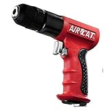 AIRCAT 4338 3/8-Inch Red Composite Reversible Power Drill With Jacobs Chuck [並行輸入品]