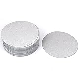 uxcell　サンドペーパー　研磨剤クロス　6"直径　ポリッシュ　ラウンド　ドライ　シート　ディスク　240グリット　50本入り