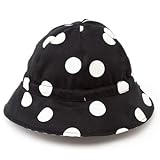 笑顔でおでかけベビー帽子・ハット（日本製）　polka dot large（black）　B20022
