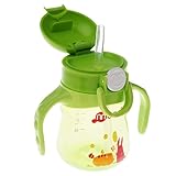 Blesiya 全３色 ストローマグ ベビーストローマグ ベビーマグ 漏れ防止 可愛い 200ml - 緑