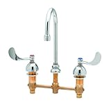 T & S真鍮b-2866 – 05-lf15 Medical蛇口を手首8インチセンター、グースネックSwivel、1.5 GPM Laminarデバイスと4インチハンドル