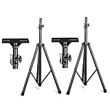 BQKOZFIN 2本セット スピーカースタンド 高さ100~200cm調節可能 折りたたみ式 スピーカー用 取付 金具 荷重40kg【2台1組】