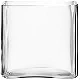 G448-16-301 CUBE VASE 16cm CLEAR TLA0044