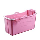 WENJUN 折りたたみバスタブ大人用バスタブ折りたたみ式大浴場ベビープール大人用バスタブ家庭用子供折り畳み式タブ ( 色 : ピンク ぴんく , サイズ さいず : 123*52*68cm )