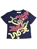 (エックスガール ステージス) X-girl Stages ネオンミルズﾞ&スライスロゴ Tシャツ 90cm ネイビー
