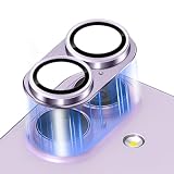 LuFiYa カメラフィルム iPhone 17 対応 レンズカバー、アルミ合金＋9H硬度強化ガラス製 アイフォン17 用 レンズカバー 全面保護 高透過率 露出オーバー防止 耐衝撃 カメラ保護フィルム - パープル