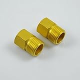 PHASAT a13621 Soild真鍮蛇口供給ラインアダプター1 / 2 " IPSオスto 3 / 8 "圧縮メスコンバータ、2ピース