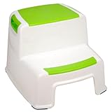 クリスタルモード【Crystal Mode 2段 踏み台（コットンタオル セット）】軽い ステップ 滑り止め 子供 トイレトレーニング 歯磨き 洗面所 高所作業 (グリーン)