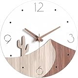 TanKoons 時計 壁掛け 静音 スイープ秒針 3 色のスプライシング円形文字盤 立体刻印数字 連続 秒針 見やすい 音がしない かわい