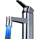 JJ.HRD 水が光る 蛇口 LED ライト 水流 発光 電池不要 節水 効果 暗闇 OK SFっぽい ( 青のシャワー オスネジ用 )