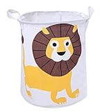 （イーエフイー）EFE おもちゃん　洗濯物　収納バスケット　折りたたみ　防水　動物（ライオン・象・さる・フクロウ・リス ）　 (ライオン)