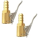 D.B.J 2個 8mm カーエアーポンプスレッドノズルアダプター タイヤエアチャック カーポンプアクセサリー 高速変換ヘッドクリップタイプノズル インフレータポンプ 純銅