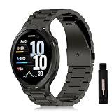 [AiMaoo] バンド GARMIN(ガーミン) Venu 4 45mm 対応 交換バンド 男女兼用 金属ベルト サイズ調整可能 ビジネス風 ステンレス おしゃれ 調整工具付き Garmin Venu 4 45mm 用 (チタンカラー)