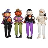 Glittery dangle-legハロウィン文字、7 " ~ Arrangements Perfect Accent for Halloween Decorating 。( Set of 4 )