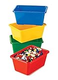 Tot Tutors Kids' Primary Colors Small Storage Bins, Set of 4