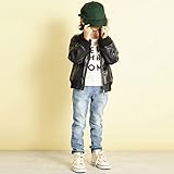 ビールーム（キッズ）（b-ROOM） フェイクレザーライダースジャケット【クロ/90】