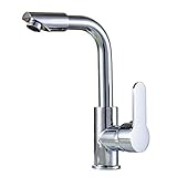 babykk 360度回転ホットとコールド蛇口1穴1つ穴ホットとコールドBasin蛇口バスルームシンク洗面