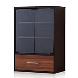 ワイエムワールド 引き出し付き ガラスキャビネット 組合せ自在 ディスプレイラック 6Beeシリーズ 【カラー：ツートン】 00-HN-GCAB-D