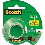 （まとめ） 3M スコッチ メンディングテープ使い切りタイプ 小巻 12mm×11.4m ディスペンサー付 CM-12 1個 【×30セット】