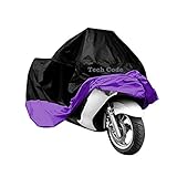 オートバイ防水カバー、TechCode ®オートバイ防水アウトドアバイク防水ほこり防止UV保護通気性カバーアウトドアプロテクター XL パープル U-cover-XL-PE