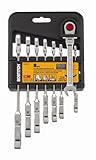 BOSTITCH BTMT72270 Anti Slip MM Flex Head Ratcheting Wrench Set 8-Piece [並行輸入品]
