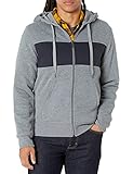 [Amazon Essentials] パーカー ジップアップ 裏起毛 メンズ 1 ブラック ヘザーグレー L