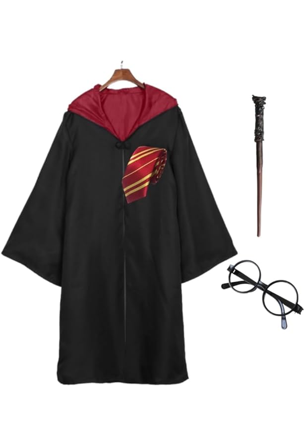 ハリーポッター グリフィンドール ローブネクタイ杖セット グリフィンドール寮 コスチューム セット – ハリー・ポッター