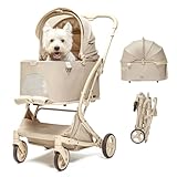 【ワンタッチ全車折りたたみ】PETTENA 分離式 ペットカート 小型犬 五つの一秒 超絶便利 25KG耐荷重 犬用カート 自立型 広い空間 多頭 中型犬 犬バギー 猫 多機能 犬用ベビーカー (Navy blue)
